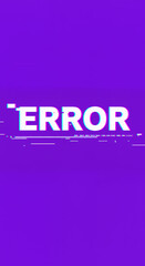 Obraz premium ** Error Glitch: Purple Screen Aesthetic Wallpaper | Tech Fail, System Error, Digital Art Background for Phone & Desktop!