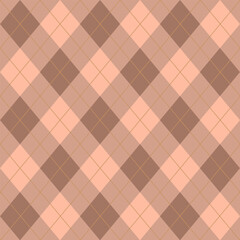 Argyle pattern of geometric rhombus. Harlequin design. Classic diamond shaped textile material for gift wrapping paper, socks, sweater, jumper, other modern textile or paper design.