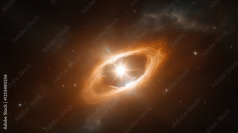 Poster breathtaking view of supernova explosion in deep space, showcasing vibrant colors and cosmic dust sw