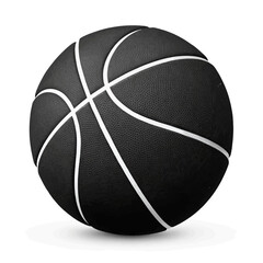 A Detailed Closeup of a Sleek Black Basketball with White Lines