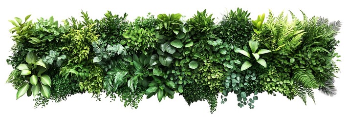 Green Living Wall: A vibrant tapestry of green foliage forms a stunning living wall, offering a natural and sustainable solution for interior design and urban landscaping.