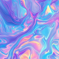 Fototapeta premium Abstract Psychedelic Background with Swirling Liquid Shapes in Blue, Purple, Pink, Green, and White – Vivid Pattern Evoking Trippy Visuals for Digital Art, Design Projects, and Creative Inspira