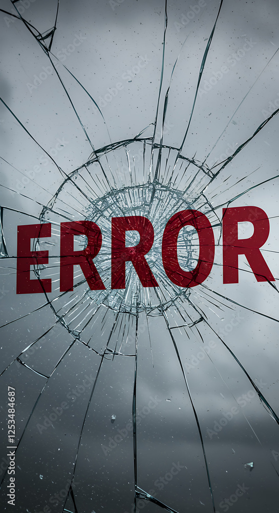 Poster error! cracked glass chaos: a visual representation of system errors, software bugs, and digital fai