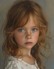 Portrait of a beautiful girl with elven appearance
