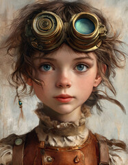 Portrait of a beautiful girl with elven appearance