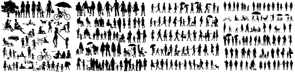 A collection of silhouettes depicting couples in diverse postures and settingsA group of outlines showing couples in various positions and scenariosImages of couples captured as silhouettes in
