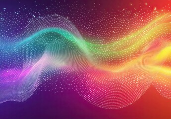 Abstract, colorful rainbow gradient background vector presentation design with blurred dots