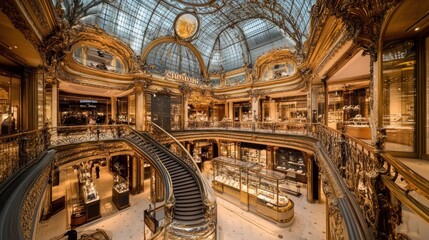 Obraz premium Magnificent Interior of a Parisian Luxury Boutique