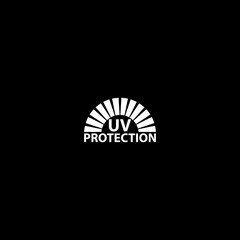 UV protection icon isolated on dark background
