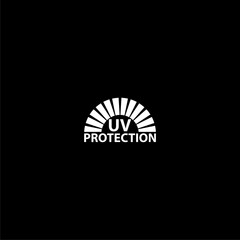UV protection icon isolated on dark background