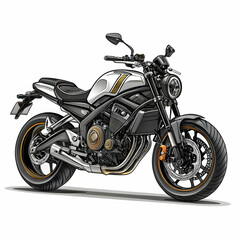 Fototapeta premium sport motorcycle isolated on white background vec