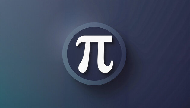Bold pi symbol on circular gradient background, mathematical concept