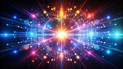 Abstract futuristic light on black background

