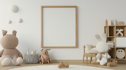 Mock up frame in children room.