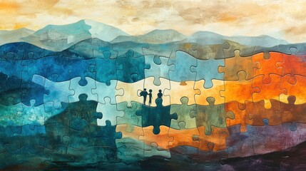 Mountain Puzzle: A Journey of Unity and Discovery