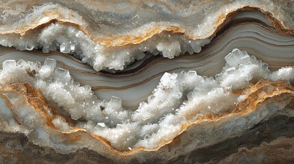 Obraz premium Onyx crystals in rock formation, nature background, design element