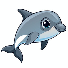 Obraz premium Vaquita Porpoise Gliding Gracefully Underwater