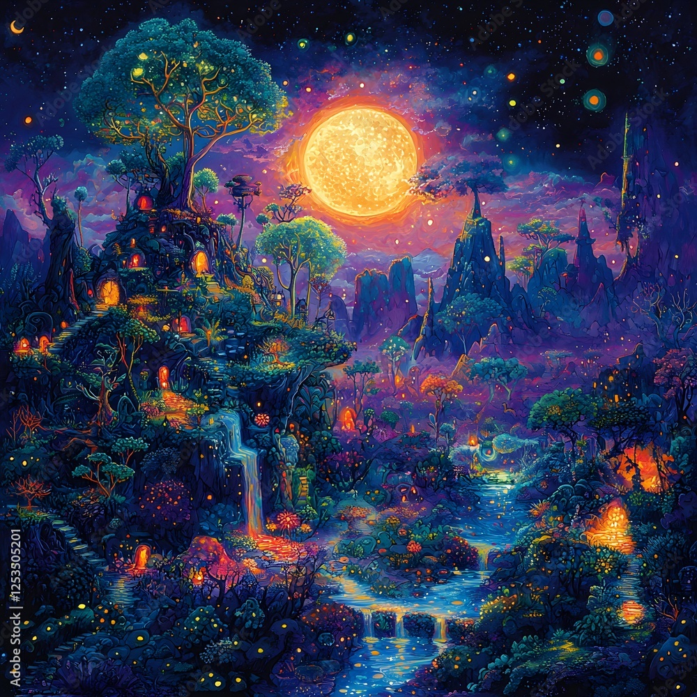Aufkleber Pandora depicted in Line art set in Underworld evoking a Playful mood illuminated by Moonlit with a Serene posture hyper-detailed vibrant colors intricate details