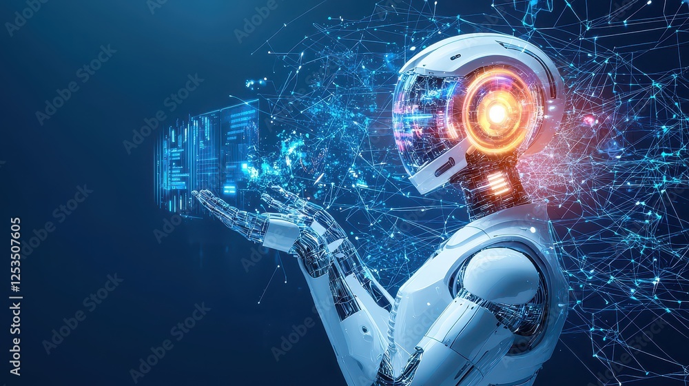 Poster a clean and modern ai content creation dashboard, featuring automated text and visual generation in 