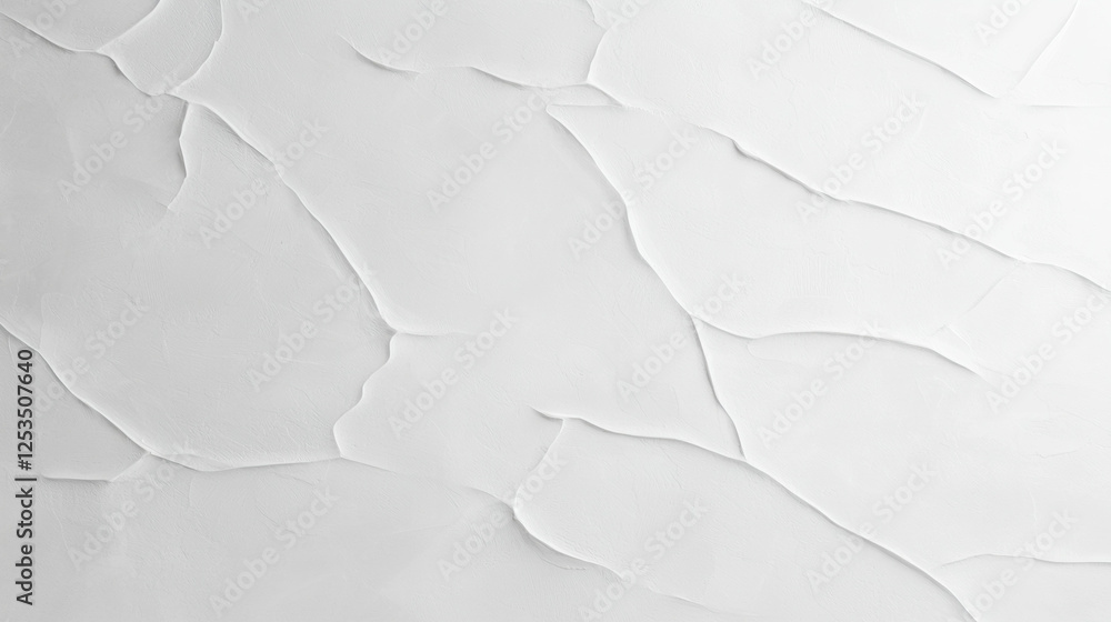 Leinwandbilder White textured background with irregular abstract patterns resembling plaster or cracked paint, creating minimalist and artistic aesthetic