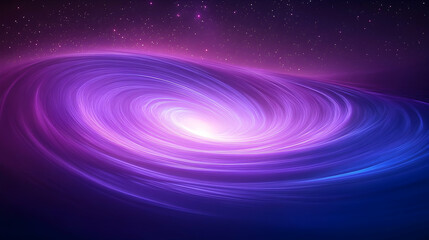 Obraz premium Whirling cosmic vortex of purple light. Space art wallpaper for science, astronomy, or spiritual concepts with radiant energy in the cosmos