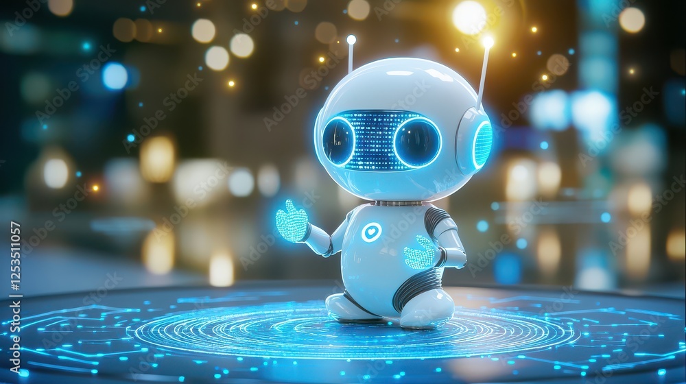 Poster a futuristic ai-driven personalization concept with a chatbot analyzing individual user behavior thr