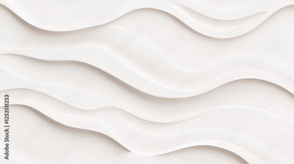 Poster Soft cream background with flowing wave like patterns creating subtle and elegant texture, perfect for modern and minimalist designs