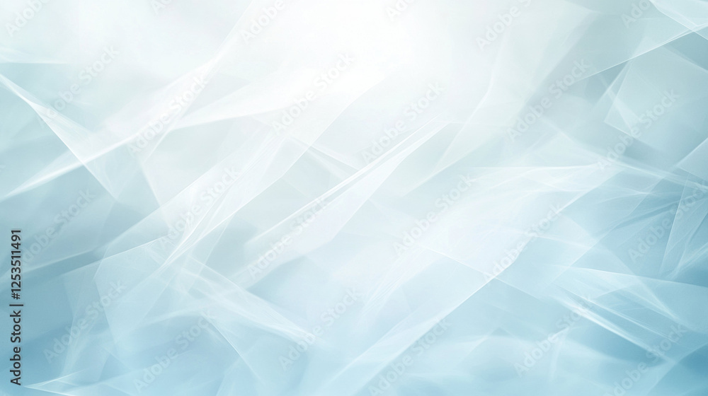 Leinwandbilder soft abstract background with light blue and white tones, featuring delicate translucent shapes and 