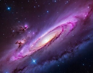 Vivid Cosmic Galaxy Nebula Deep Space Background