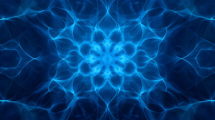 Abstract blue energy background, symmetrical pattern. Possible use wallpaper, backdrop