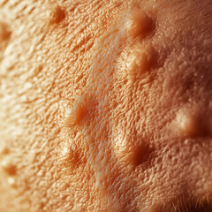 Fototapeta premium Close-up photograph of human skin surface with textural details and features