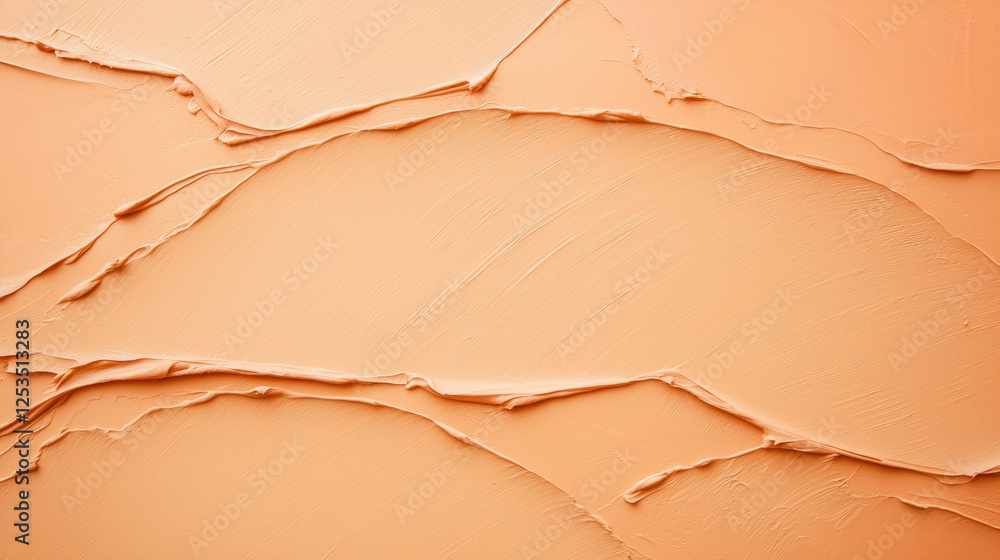 Aufkleber Soft peach colored textured background with smooth and uneven strokes, creating delicate and artistic abstract pattern. Perfect for design, art, or creative projects