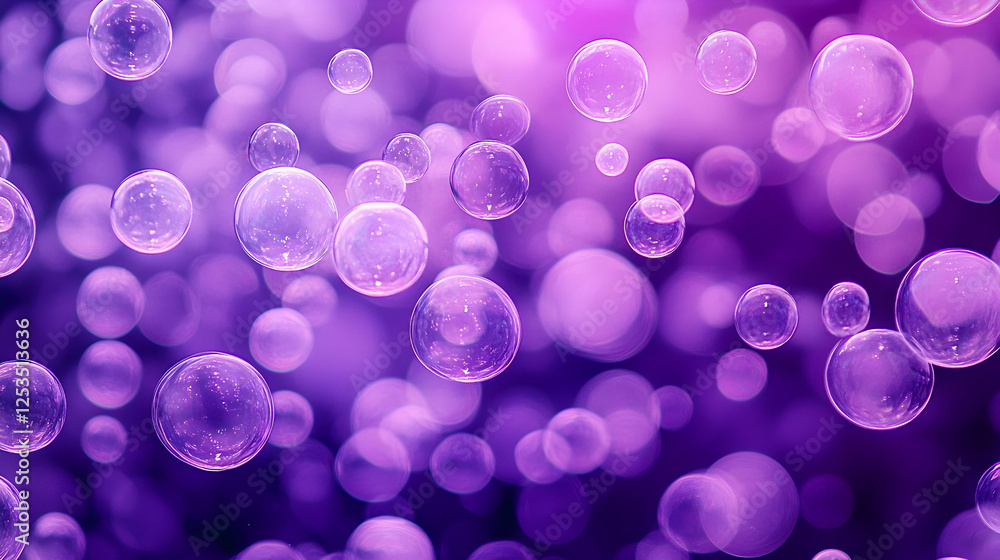 Poster bubbles floating in the air for a party background, creating a playful atmosphere and ethereal vibe 