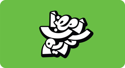 'Ramadan kareem' a modern design incorporates an artistic style with overlapping letters, making it a perfect fit for Gen Z.