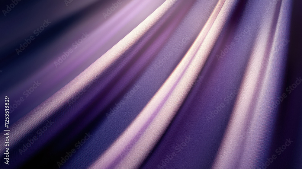 Aufkleber Soft, flowing purple fabric with smooth texture and elegant folds, creating serene and luxurious atmosphere. gradient of light and shadow enhances depth and sophistication