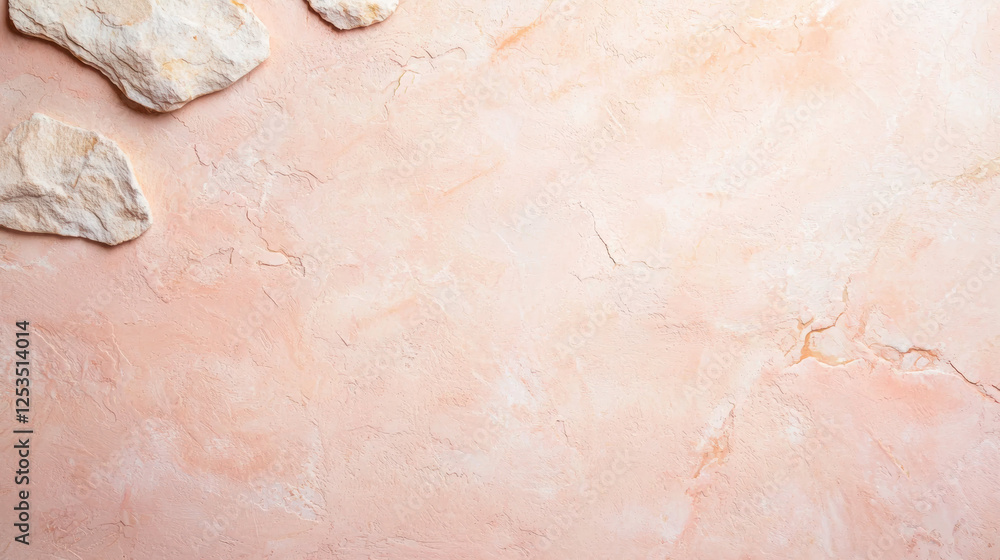 Poster soft beige textured background with natural stone accents, creating warm and inviting aesthetic for 
