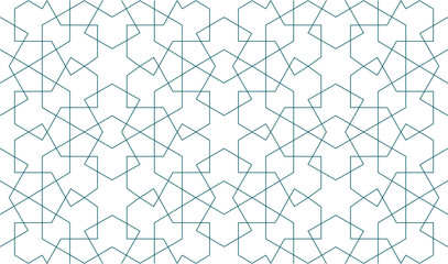 Naklejka premium Islamic Geometric Seamless Pattern Background and Fabric