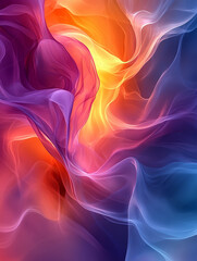 Obraz premium Vibrant abstract flowing colors digital art colorful swirls fluid motion creative expression ethereal experience