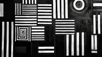 A simple monochrome pattern with soft lines, bringing a sense of balance and harmony that inspires quiet contemplation and modern elegance