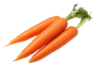 Fresh carrots on Transparent background