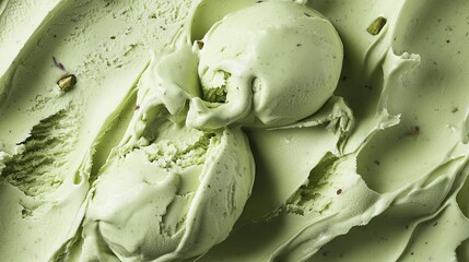 Obraz premium Pistachio ice cream close up