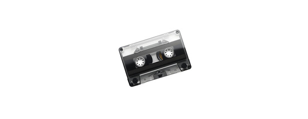 Obraz premium Audio cassette tape isolated on transparent background