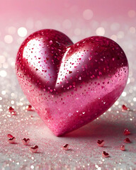 Obraz premium A vibrant heart illustration, symbolizing love and affection, perfect for Valentine Day.