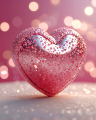 Obraz premium A vibrant heart illustration, symbolizing love and affection, perfect for Valentine Day.