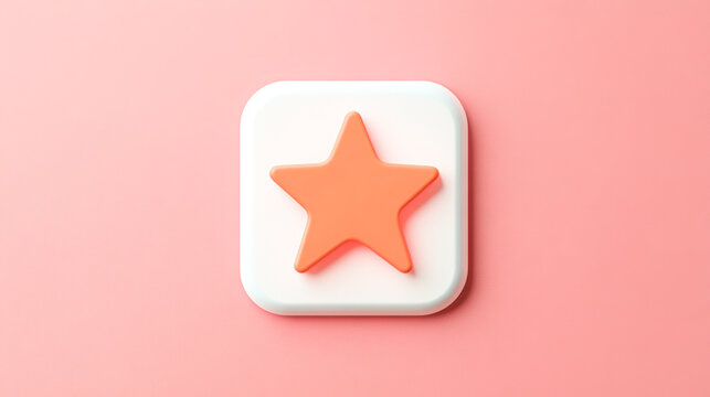 Creative graphic star icon on pink background for digital design projects