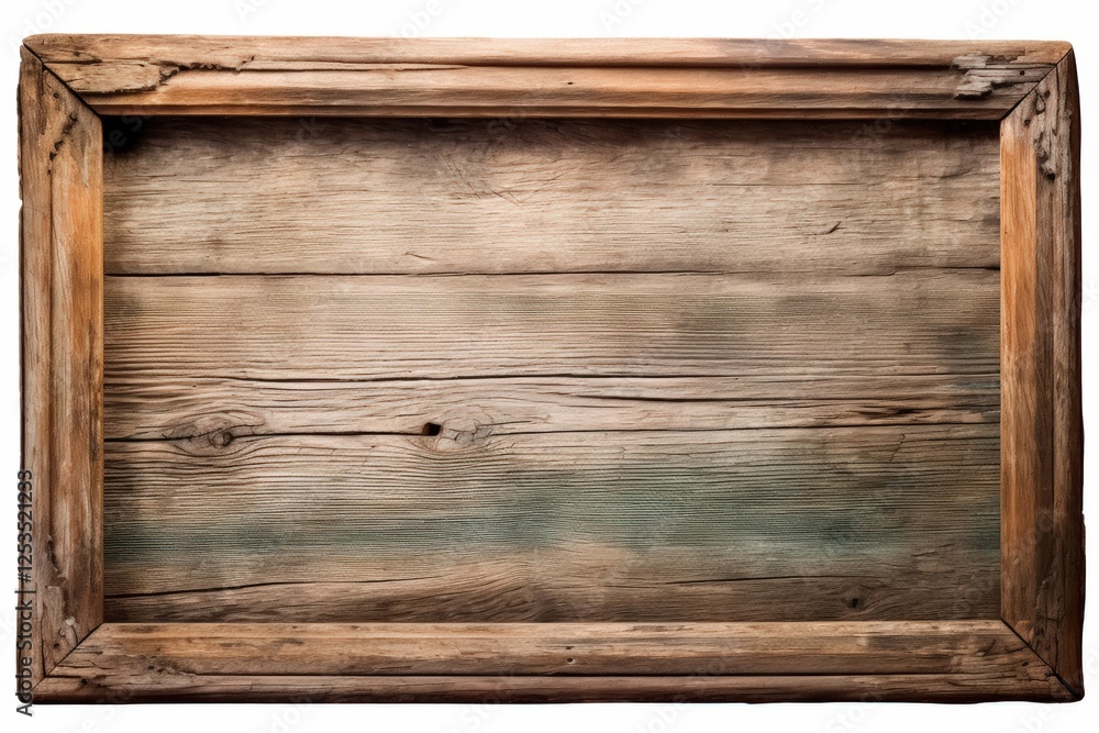 Poster old wooden frame with rustic texture and natural grain ideal for picture display or decorative use i