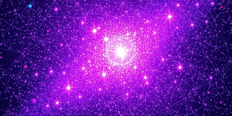 Obraz premium Kaleidoscopic Wallpaper Adorned with Prismatic Diamond Dust