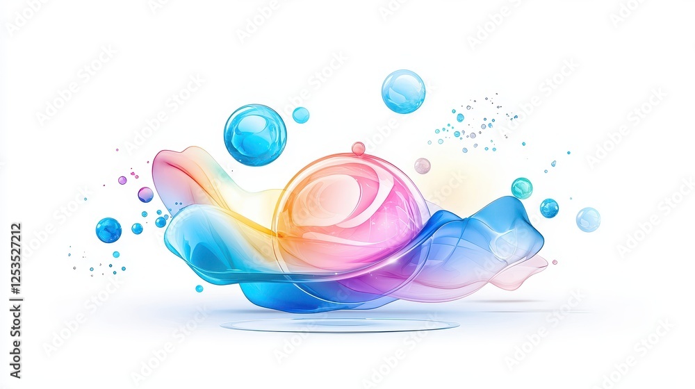 Poster simplistic floating holographic elements representing personalized ai-driven marketing strategies, c