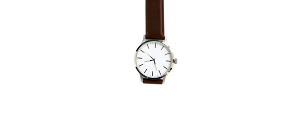 Wristwatch on transparent background
