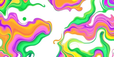 Fototapeta premium Mardi Gras Color Explosion: Vibrant and Mesmerizing Fluid Patterns
